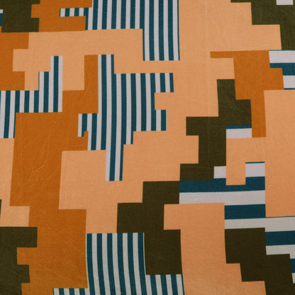 Geometric Abstract Velvet Print Fabric