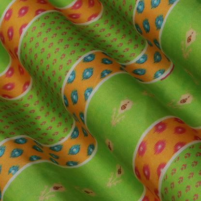 Multi Color Modal Satin Print Fabric