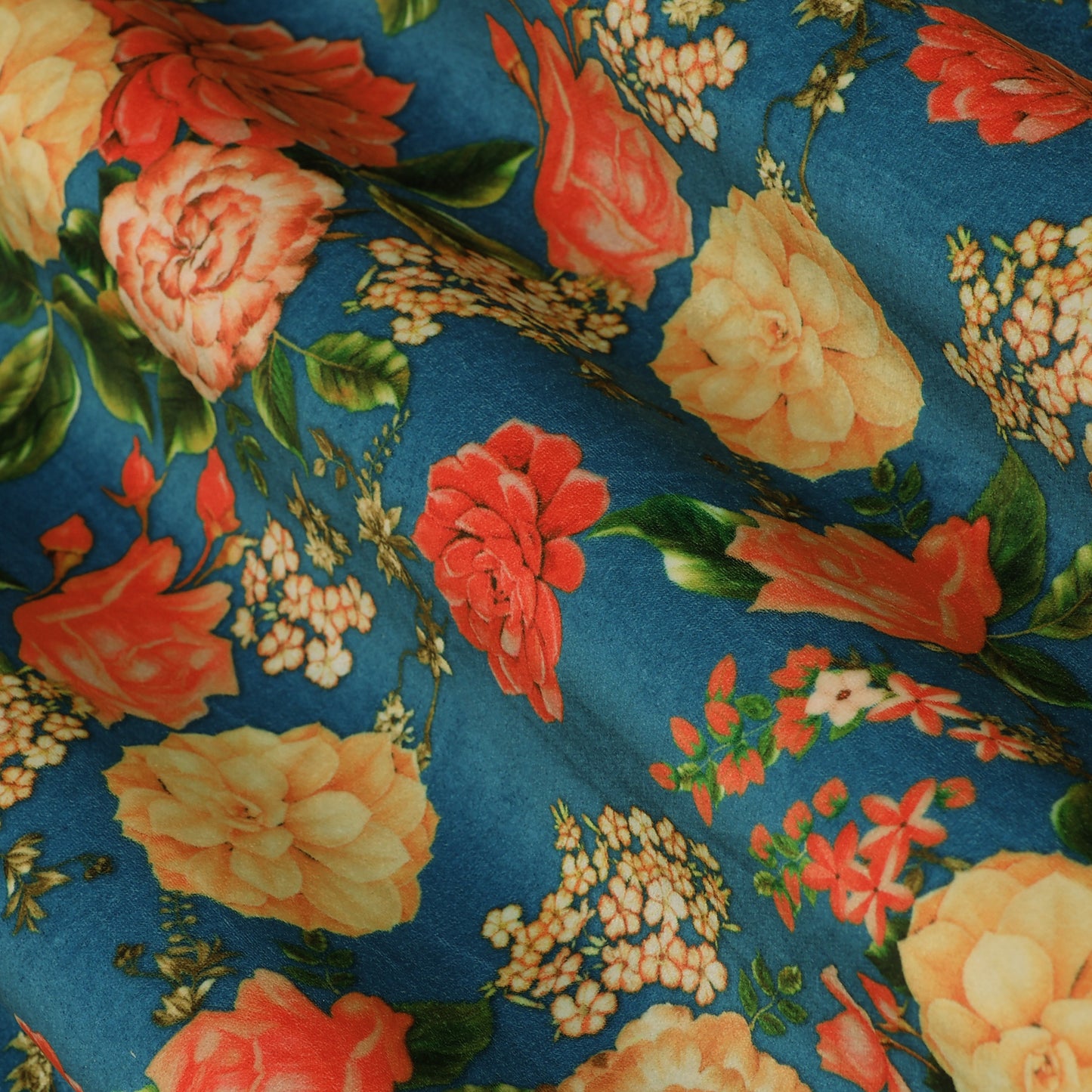 Floral Velvet Print Fabric