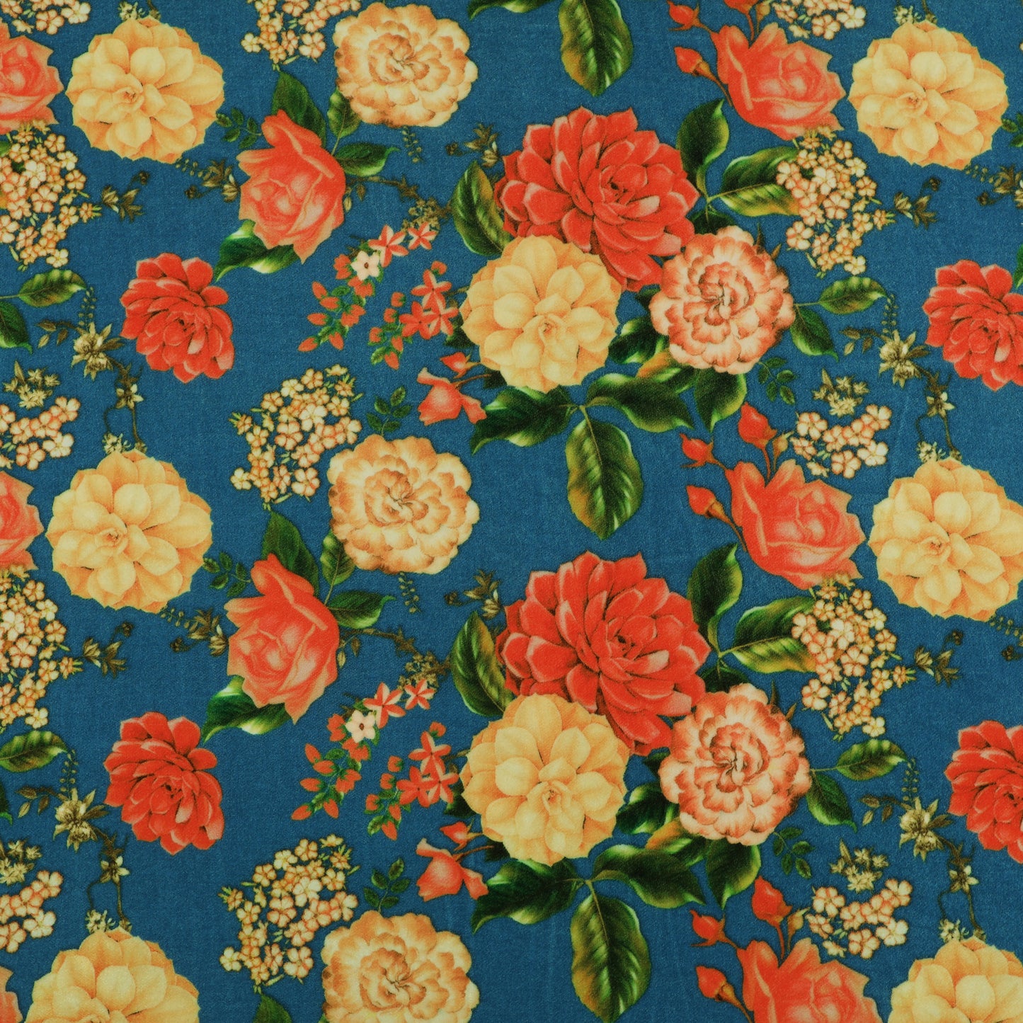 Floral Velvet Print Fabric
