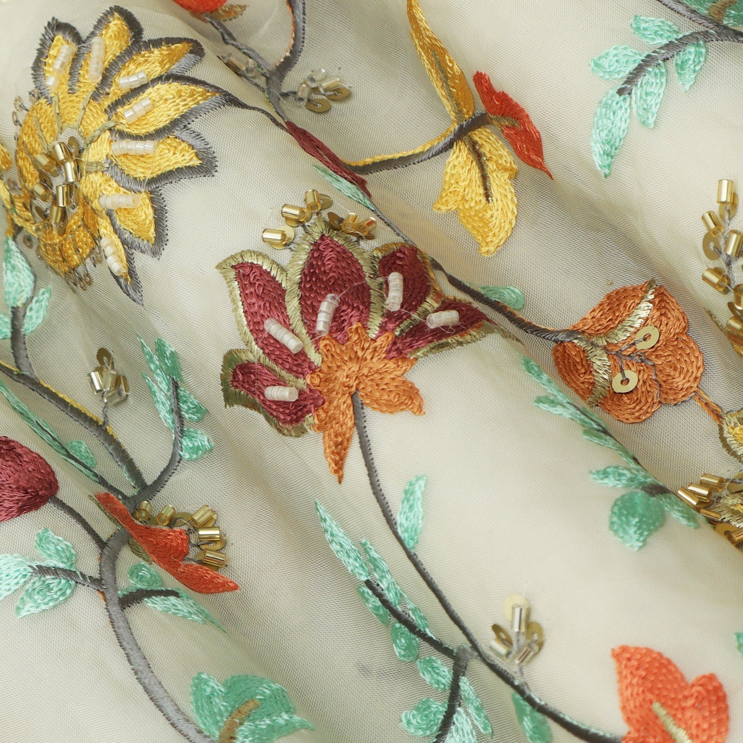 Organza Embroidery Fabric