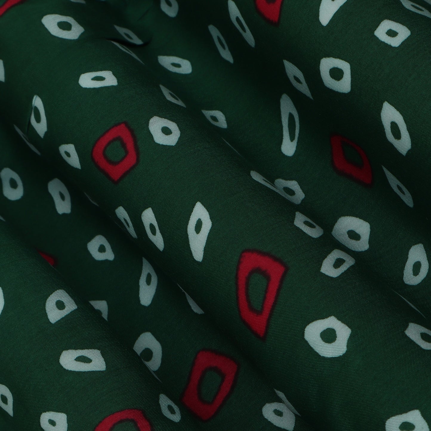 Green Muslin Print Fabric