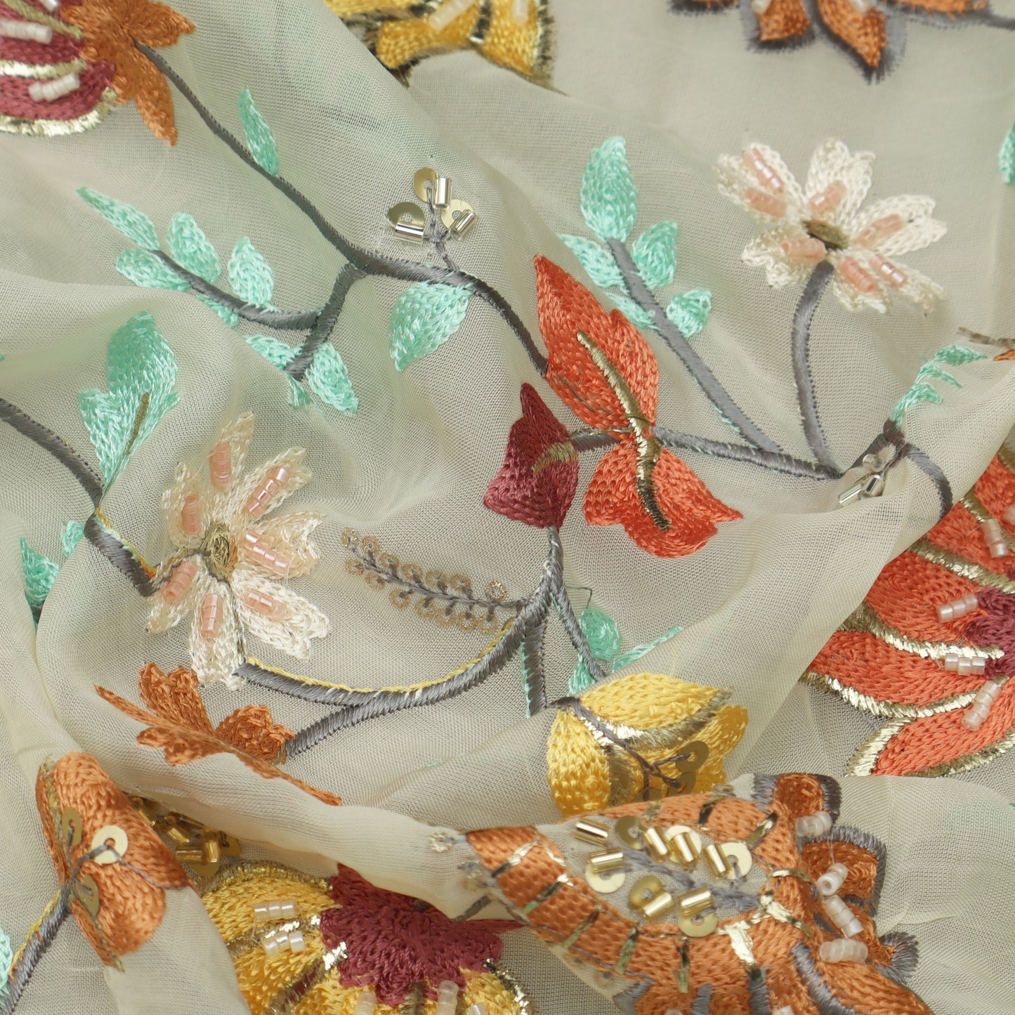 Organza Embroidery Fabric