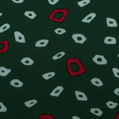 Green Muslin Print Fabric