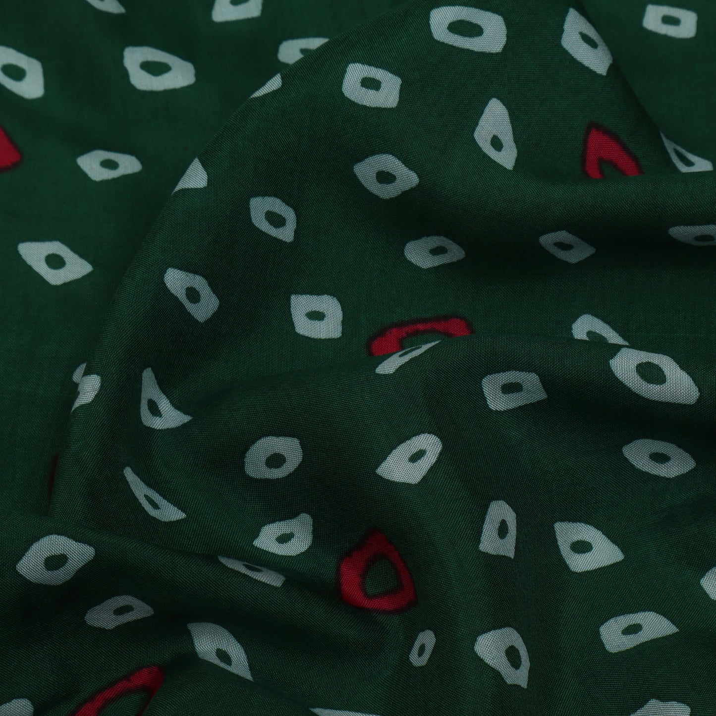 Green Muslin Print Fabric