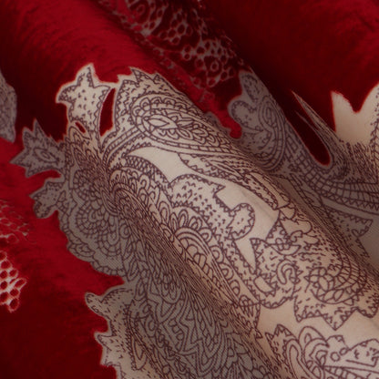 Red Color Pure Brasso Velvet Fabric