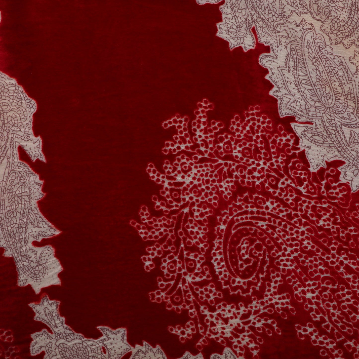 Red Color Pure Brasso Velvet Fabric