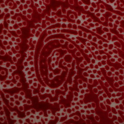 Red Color Pure Brasso Velvet Fabric