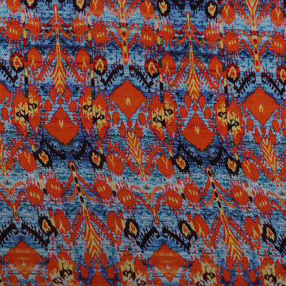 Multi Color Modal Satin Print Fabric