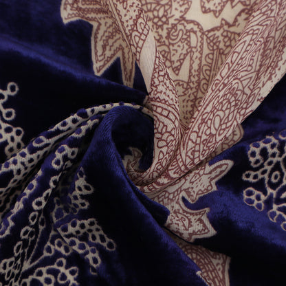 Blue Color Pure Brasso Velvet Fabric