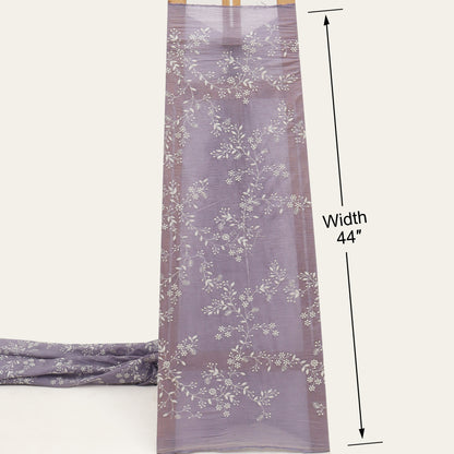 Crush Mul Chanderi Embroidery Fabric