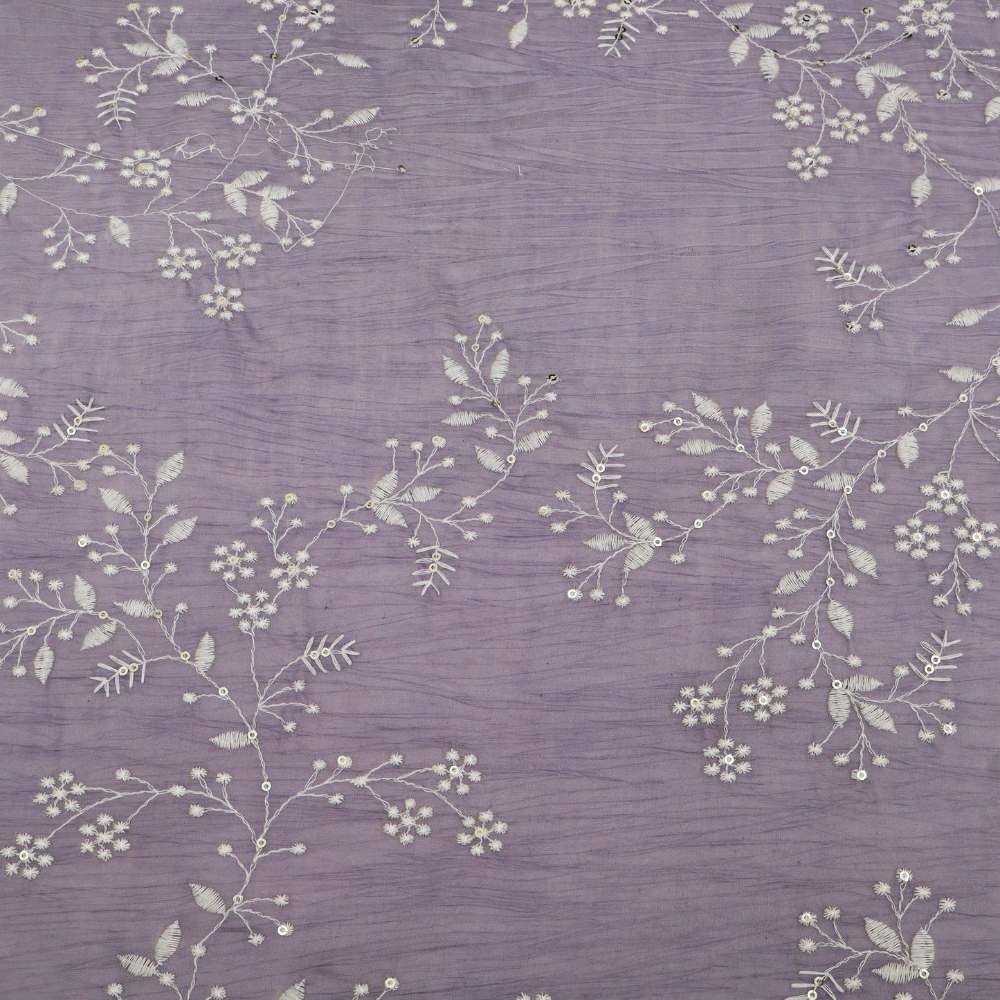 Crush Mul Chanderi Embroidery Fabric