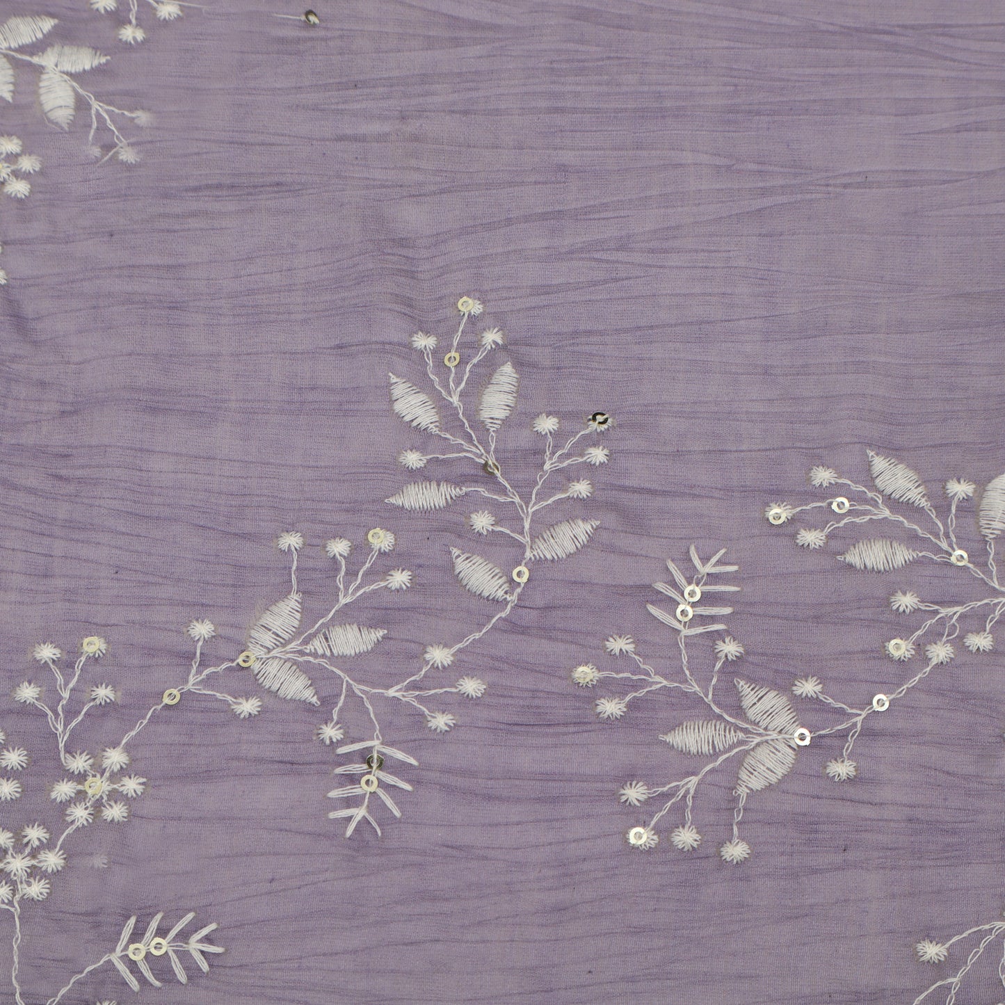 Crush Mul Chanderi Embroidery Fabric