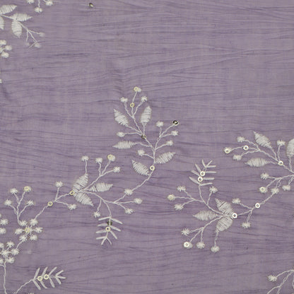 Crush Mul Chanderi Embroidery Fabric