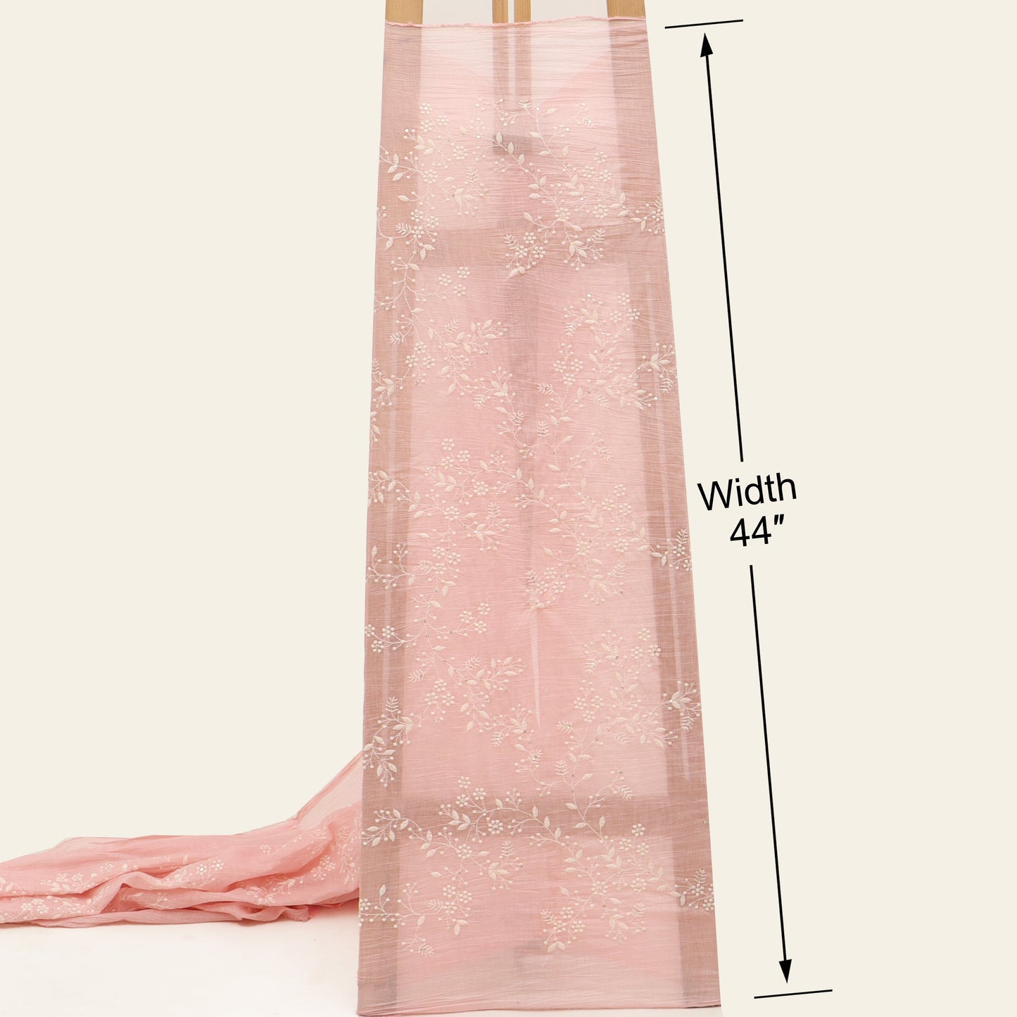 Crush Mul Chanderi Embroidery Fabric