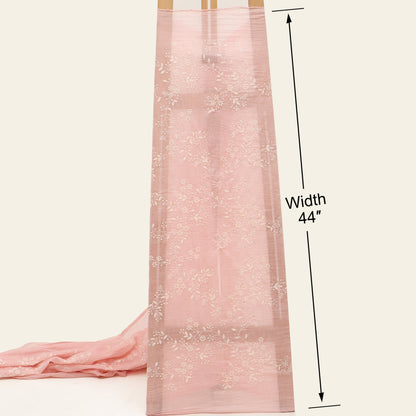Crush Mul Chanderi Embroidery Fabric