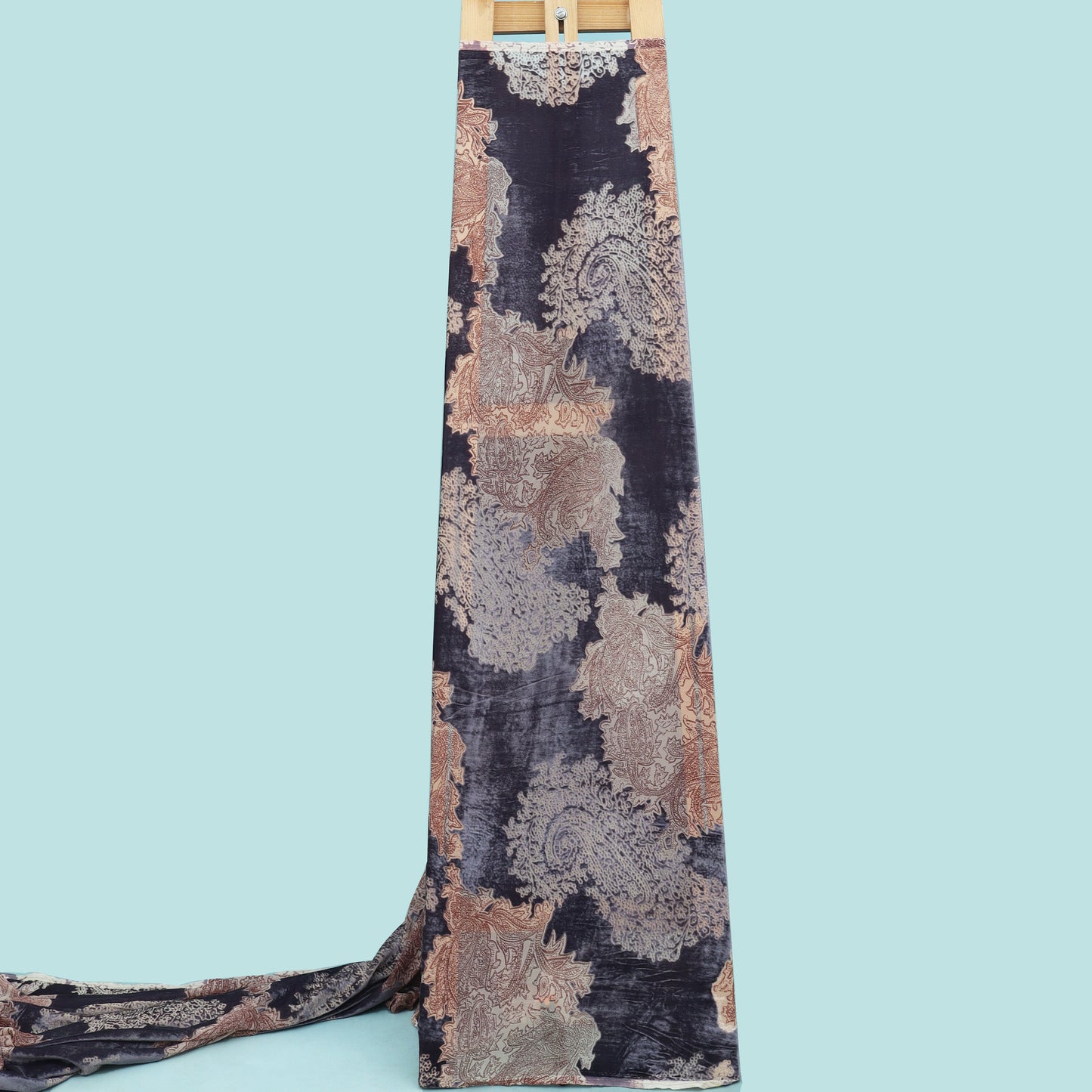 Purple Color Pure Brasso Velvet Fabric