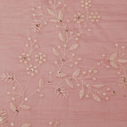 Crush Mul Chanderi Embroidery Fabric