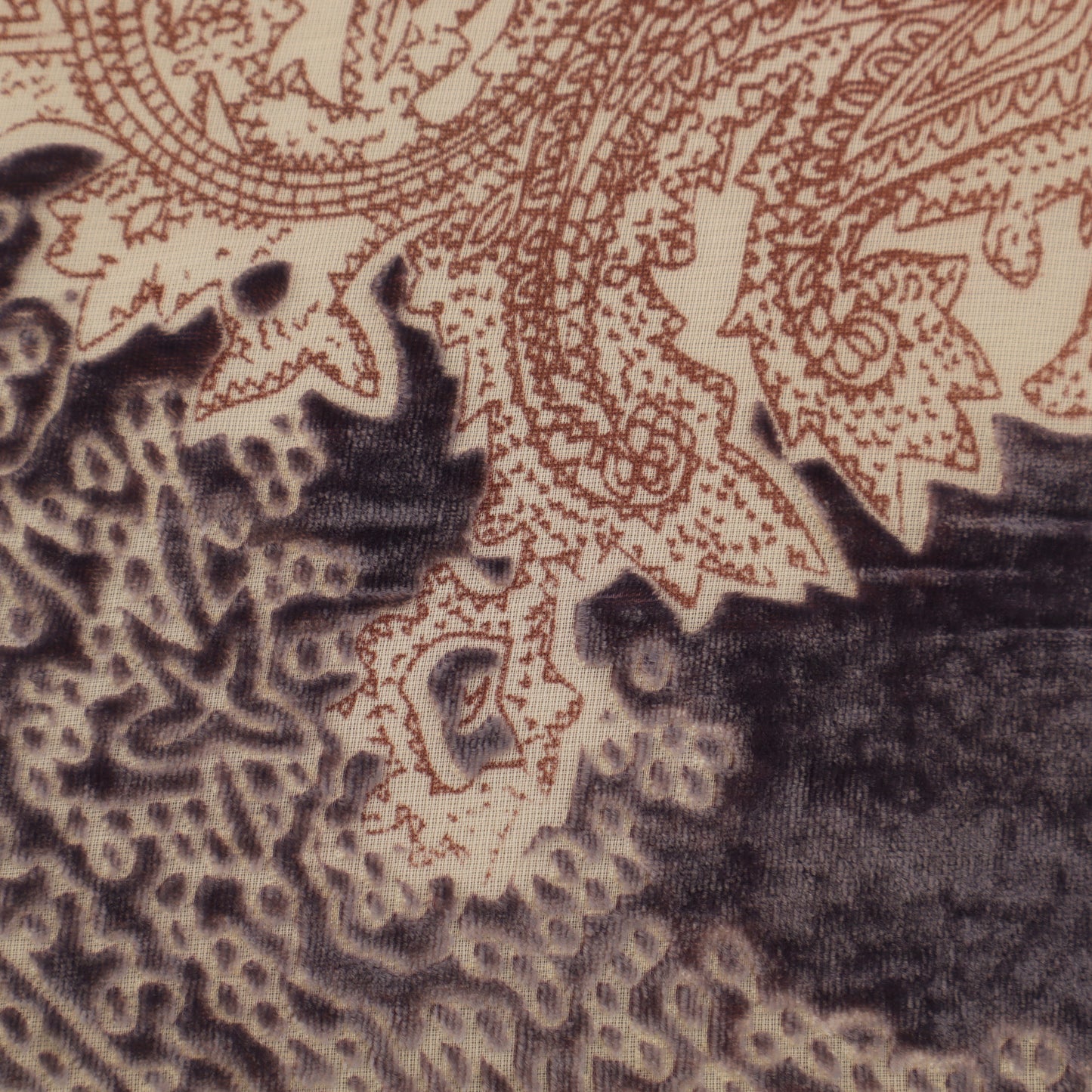 Purple Color Pure Brasso Velvet Fabric