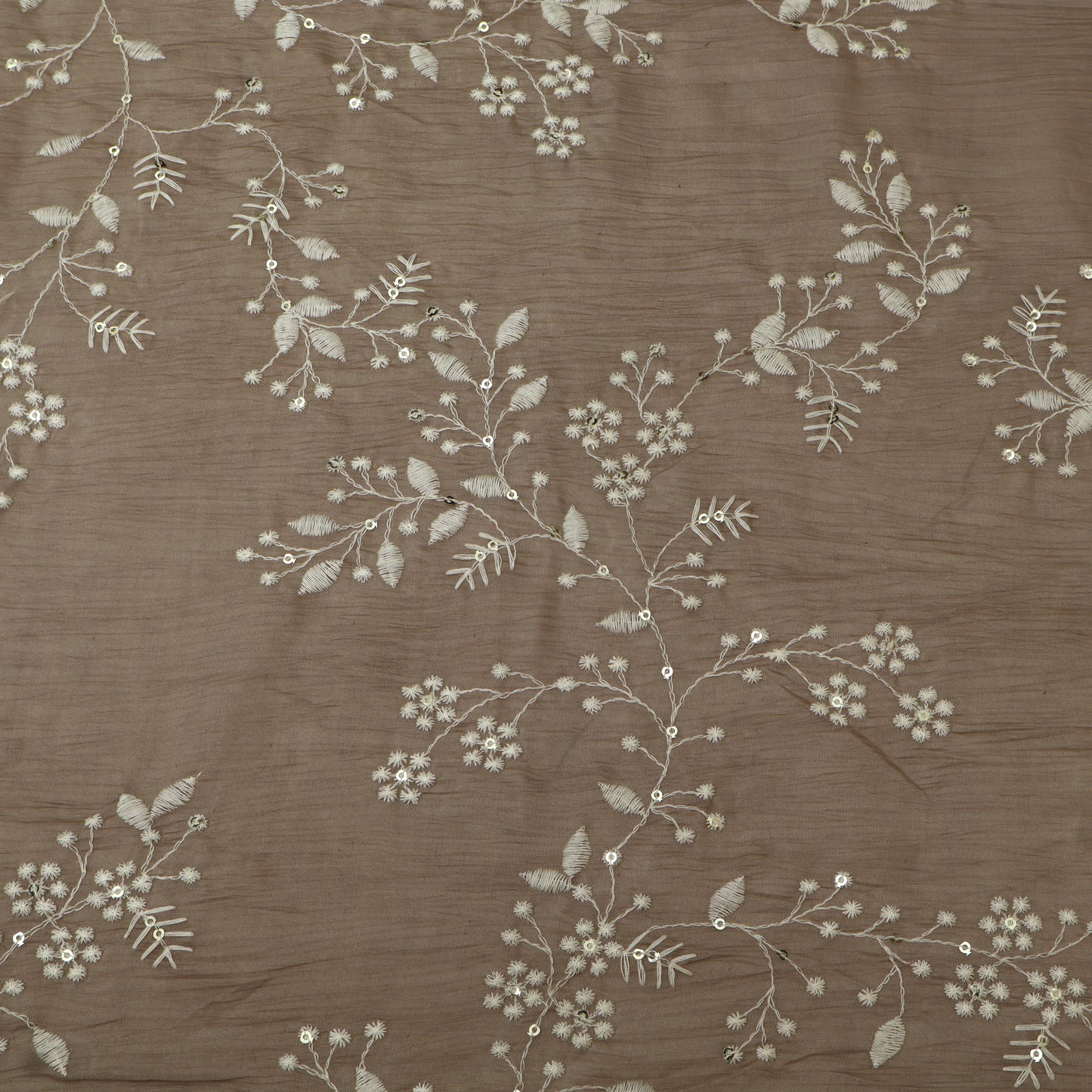 Crush Mul Chanderi Embroidery Fabric