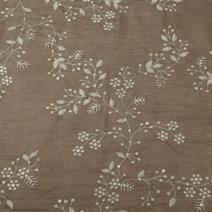 Crush Mul Chanderi Embroidery Fabric