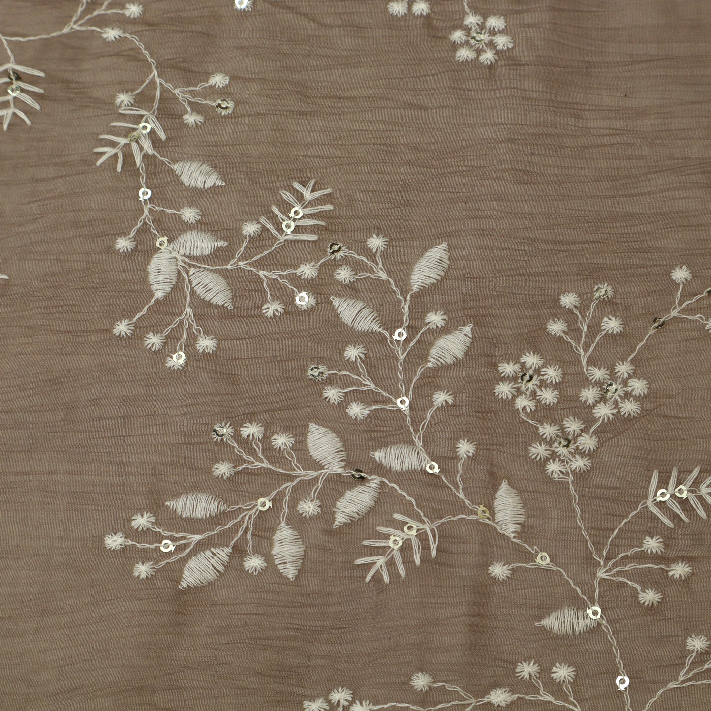 Crush Mul Chanderi Embroidery Fabric