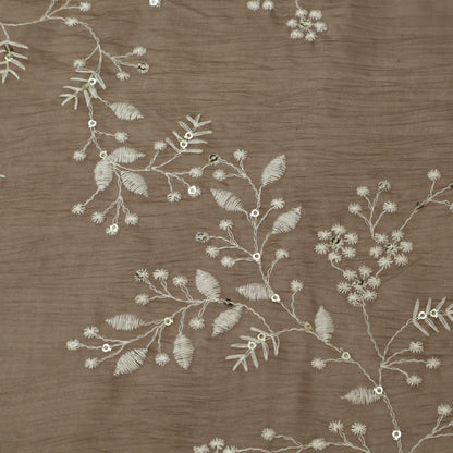 Crush Mul Chanderi Embroidery Fabric