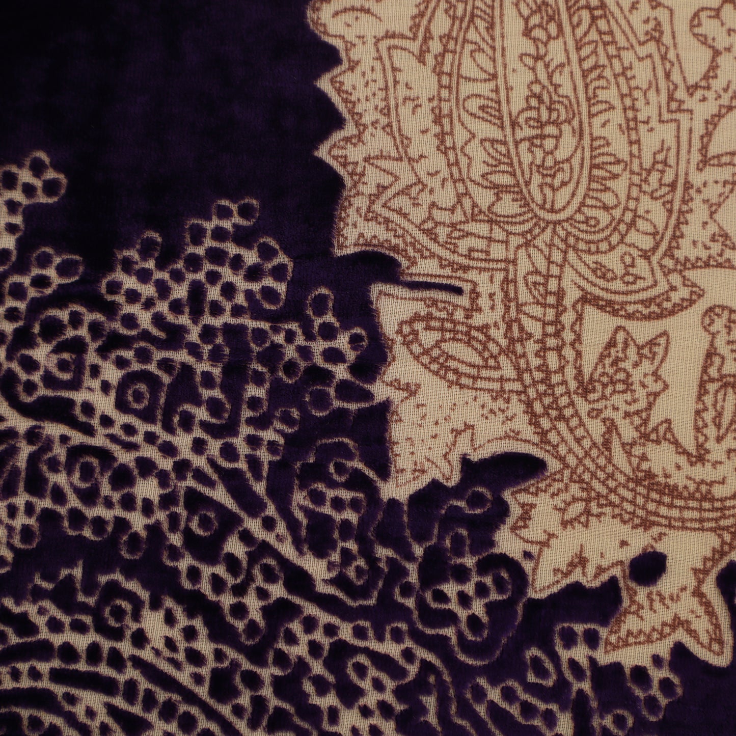 Purple Color Pure Brasso Velvet Fabric