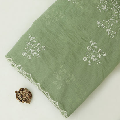 Mul Chanderi Border Embroidery Dupatta