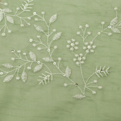 Crush Mul Chanderi Embroidery Fabric