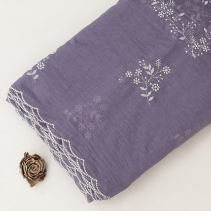 Mul Chanderi Border Embroidery Dupatta