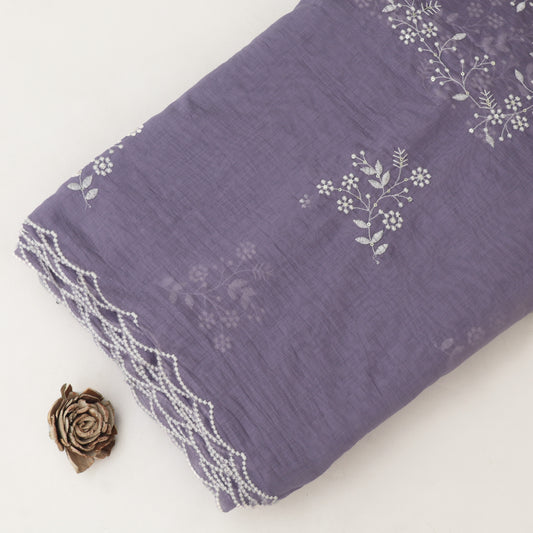 Mul Chanderi Border Embroidery Dupatta