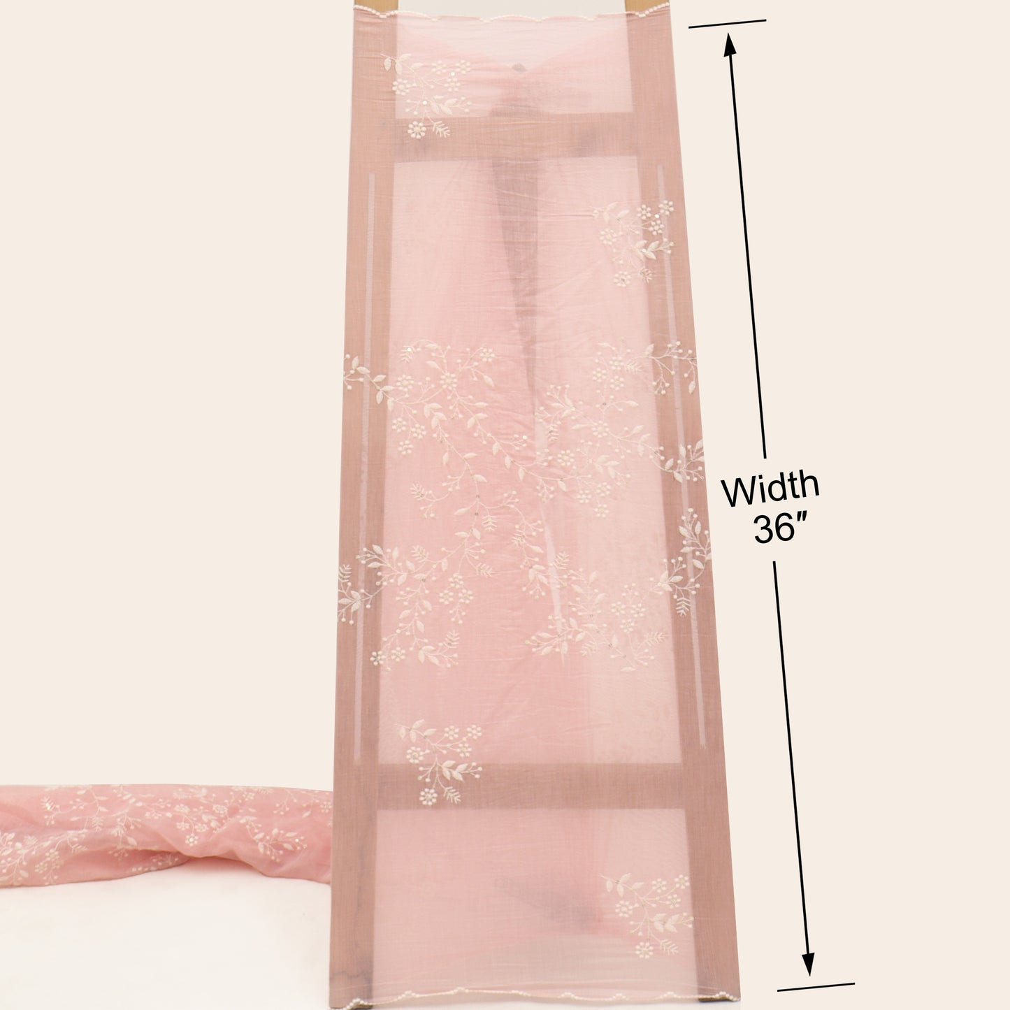 Mul Chanderi Border Embroidery Dupatta