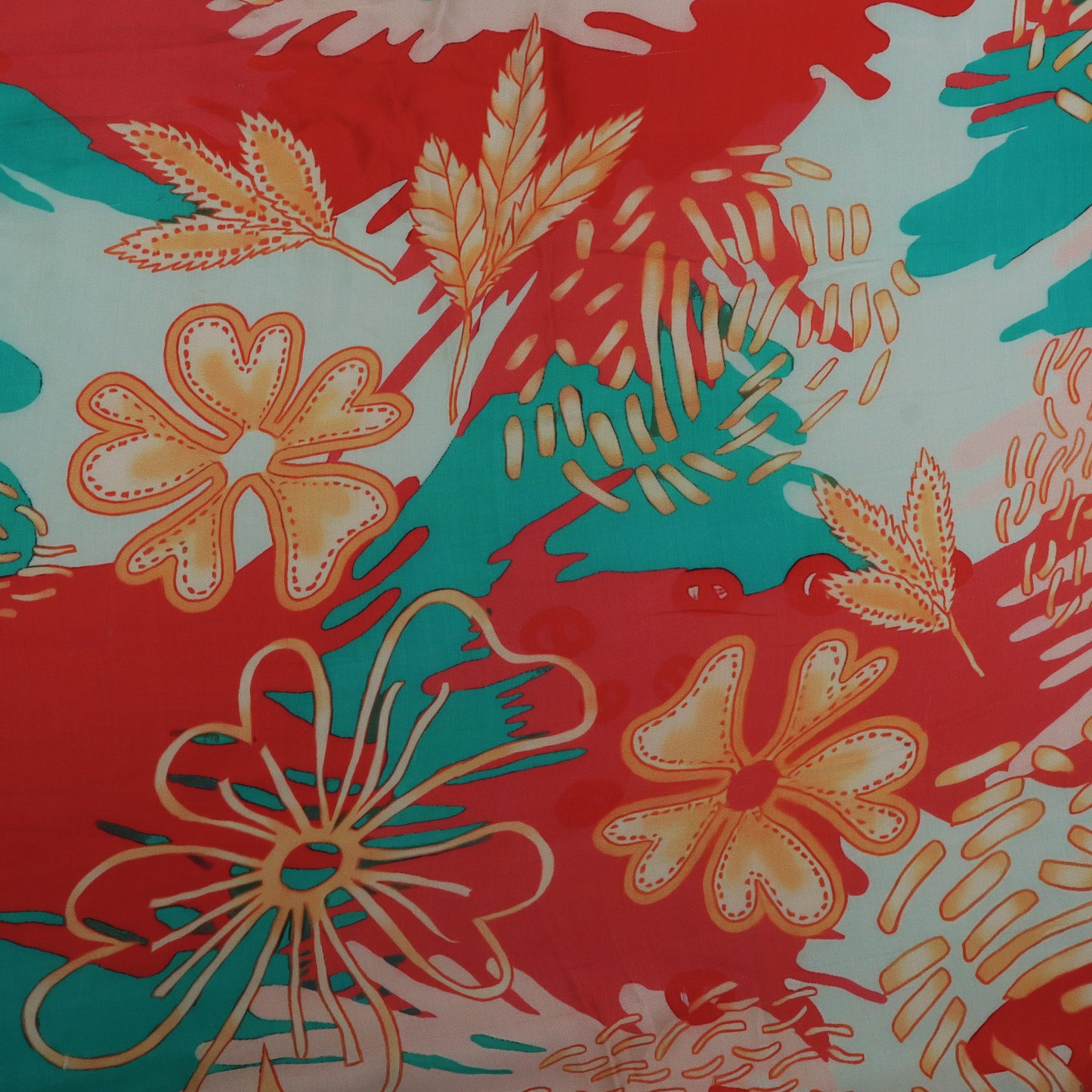 Multi Color Modal Satin Print Fabric