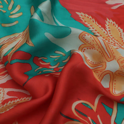 Multi Color Modal Satin Print Fabric