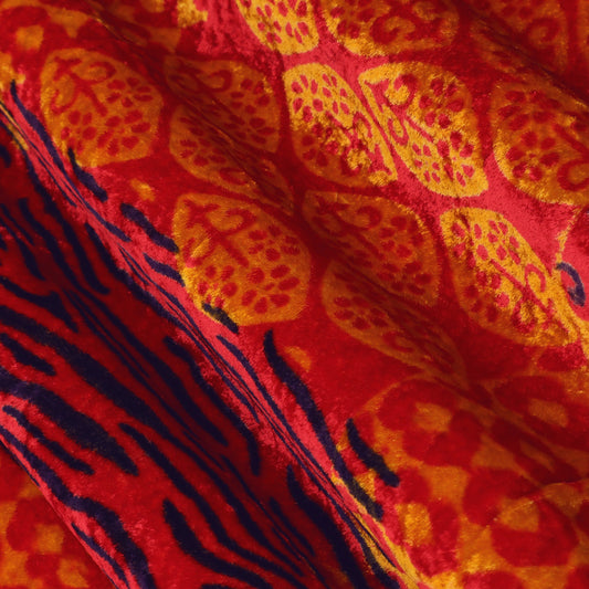 Pure Velvet Print Fabric