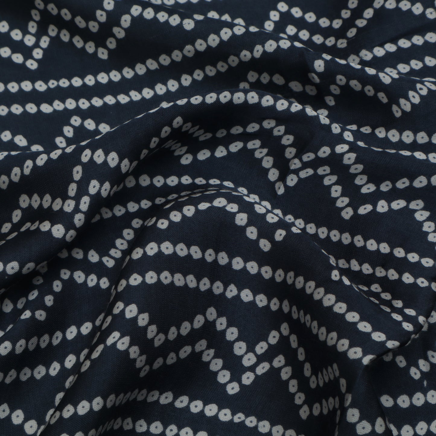 Blue Color Modal Satin Print Fabric