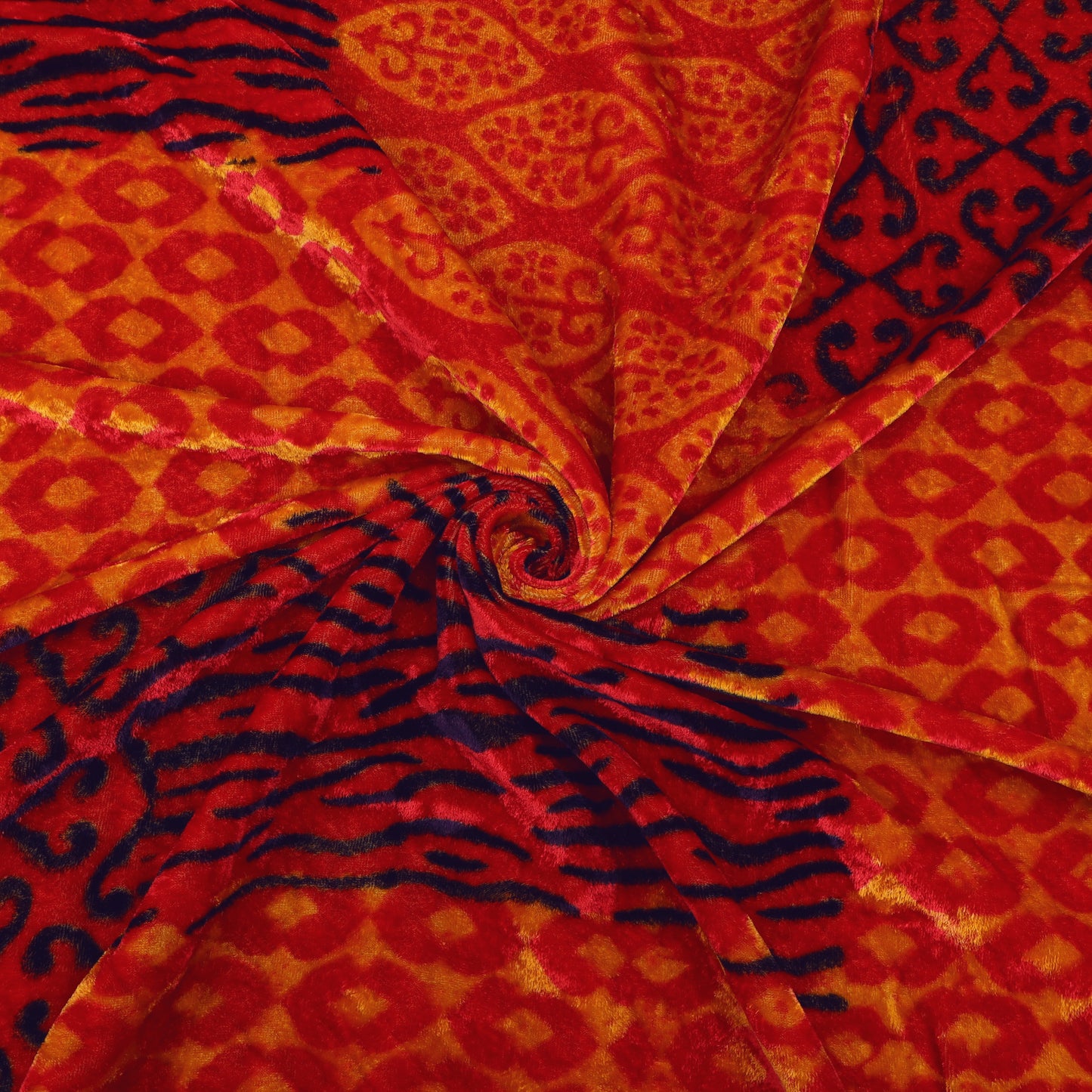 Pure Velvet Print Fabric