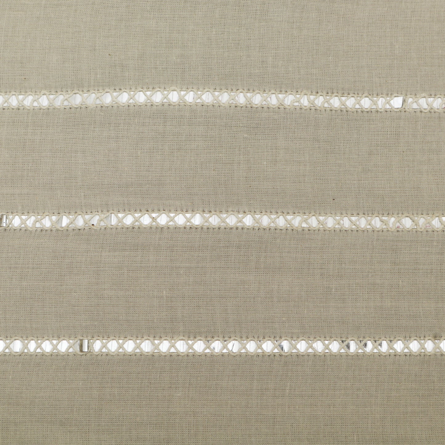 Off White Color Kora Cotton Embroidery Fabric