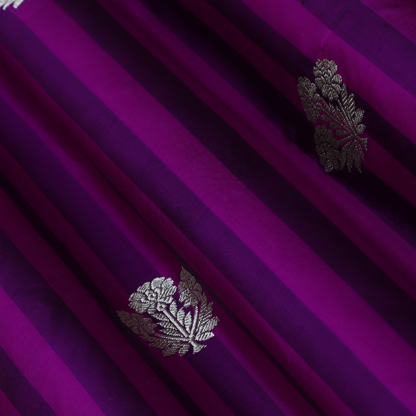 Purple Color Kadwa Brocade Fabric