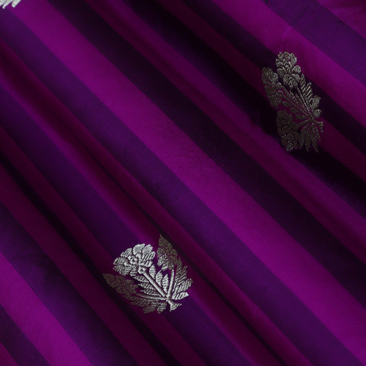 Purple Color Kadwa Brocade Fabric