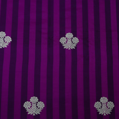 Purple Color Kadwa Brocade Fabric