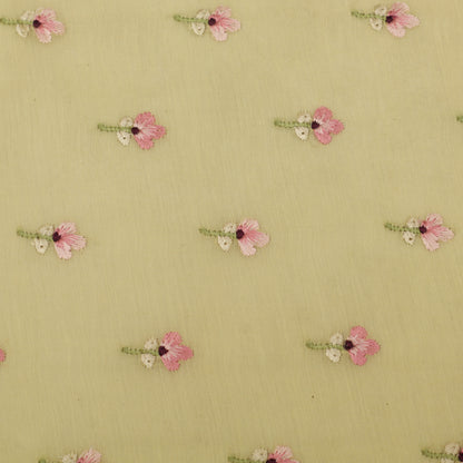 Mul Chanderi Embroidery Fabric