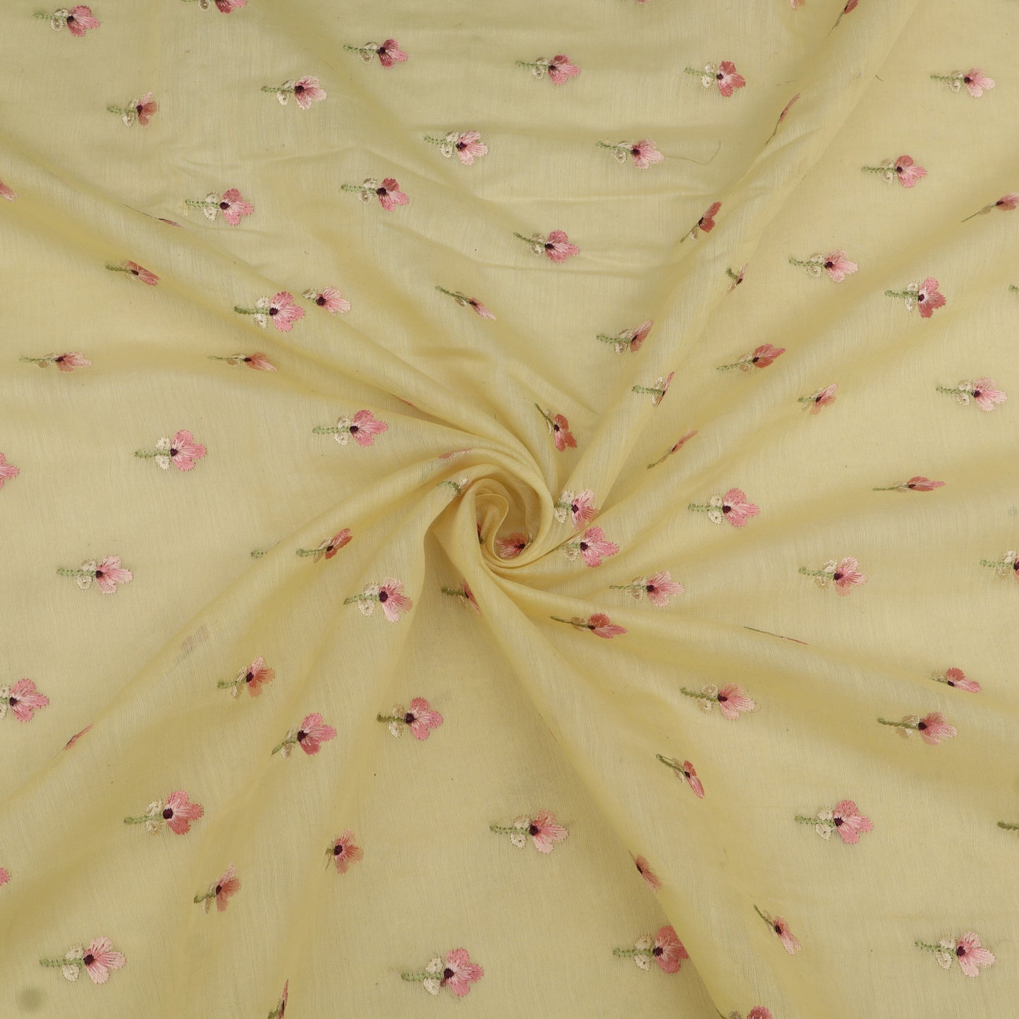 Mul Chanderi Embroidery Fabric