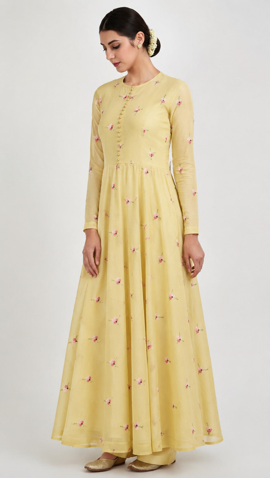 Mul Chanderi Embroidery Fabric