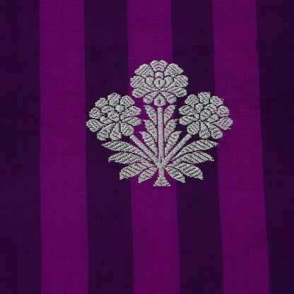 Purple Color Kadwa Brocade Fabric