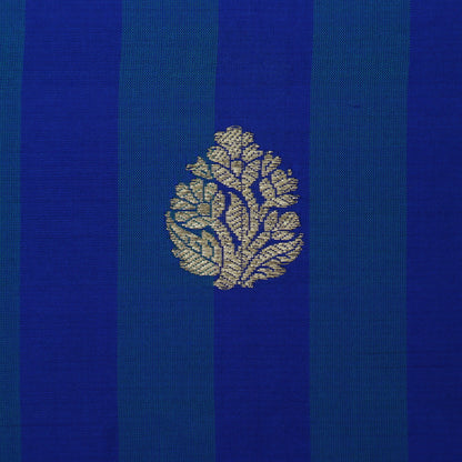 Blue Color Kadwa Brocade Fabric