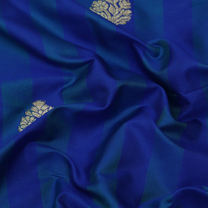 Blue Color Kadwa Brocade Fabric