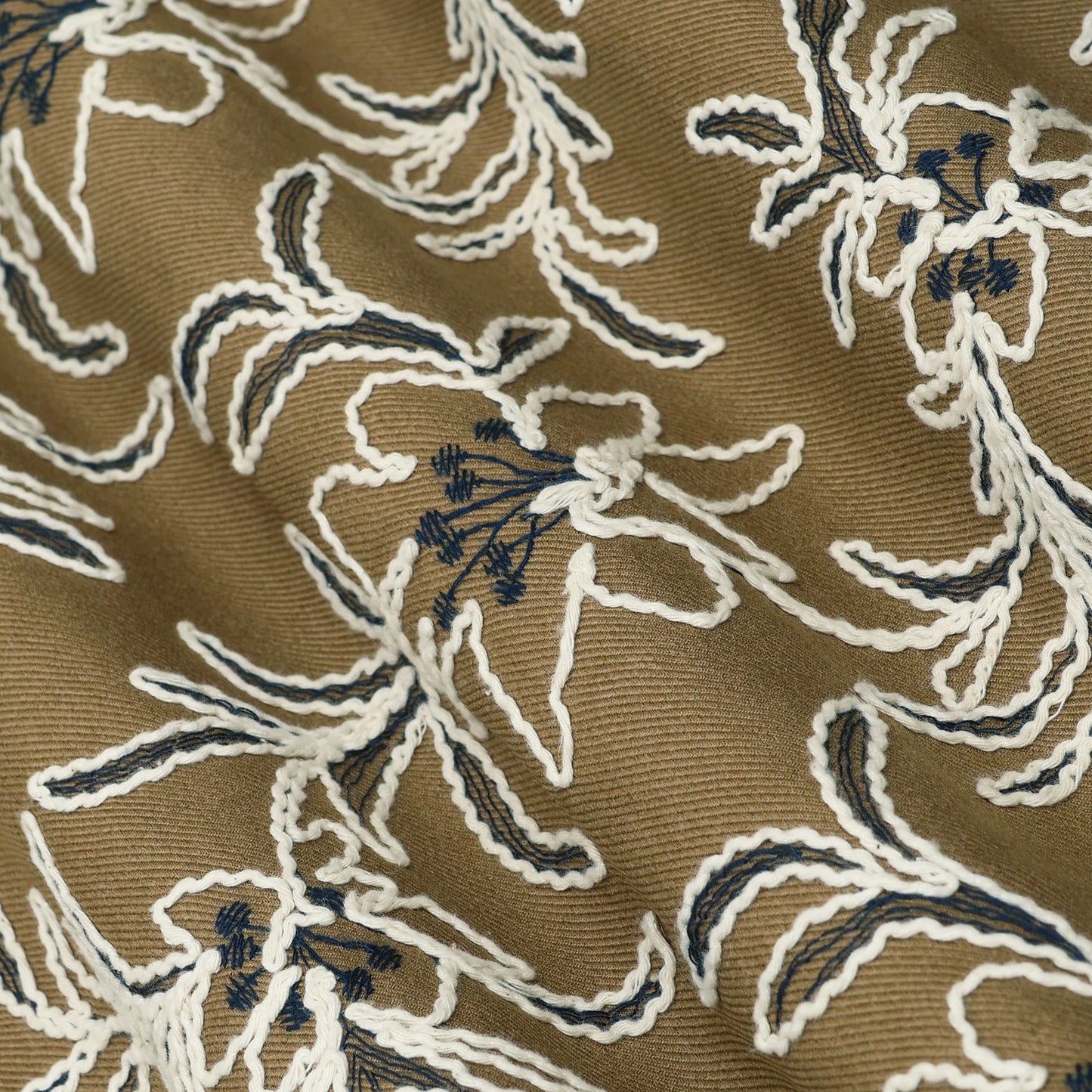 Spun Silk Embroidery Fabric