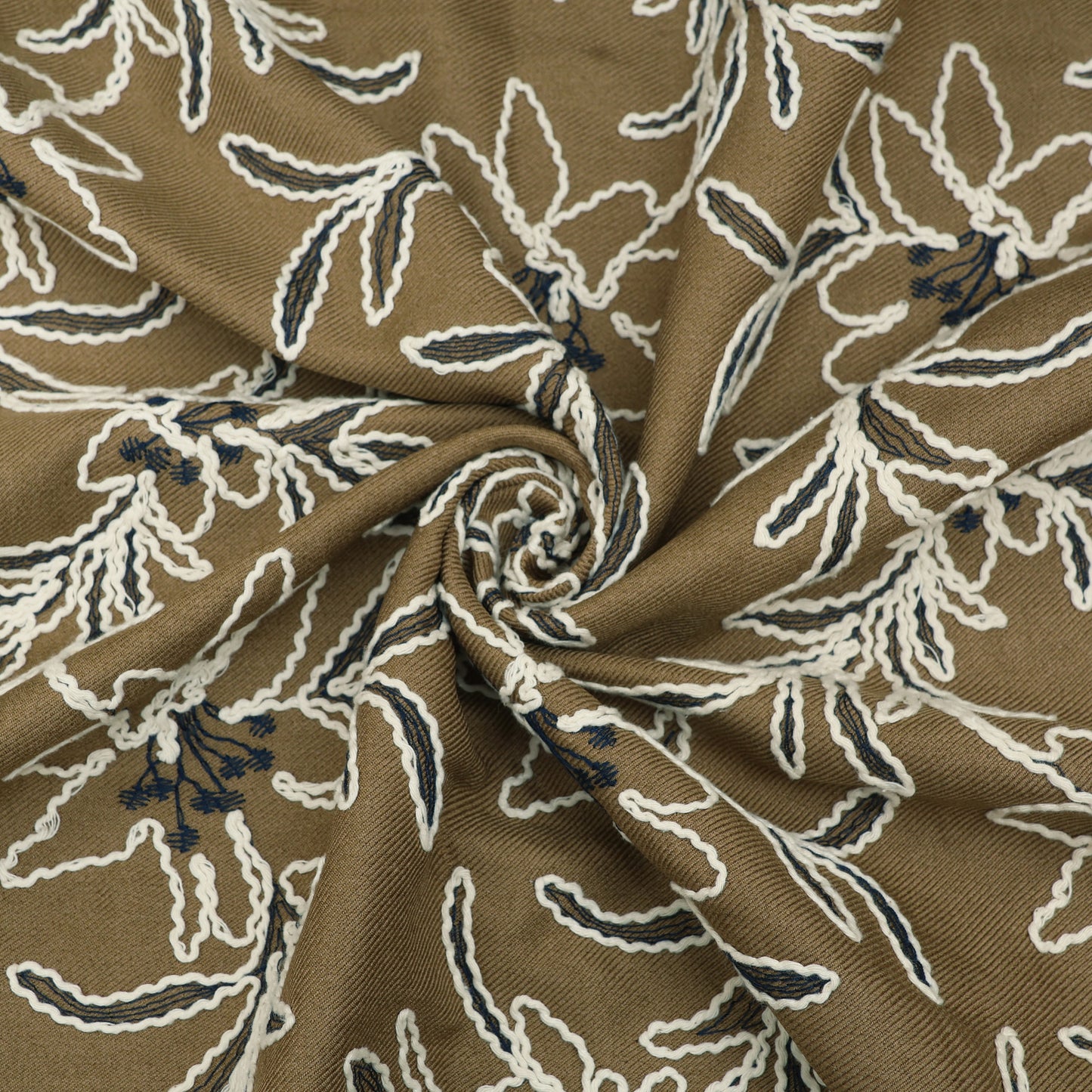 Spun Silk Embroidery Fabric